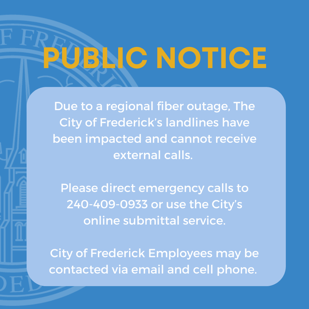 Public Notice: City Landlines Not Working – Frederick Pulse