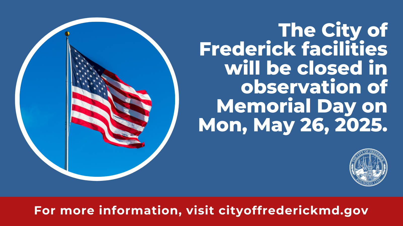 Memorial Day Holiday Service Changes – Frederick Pulse