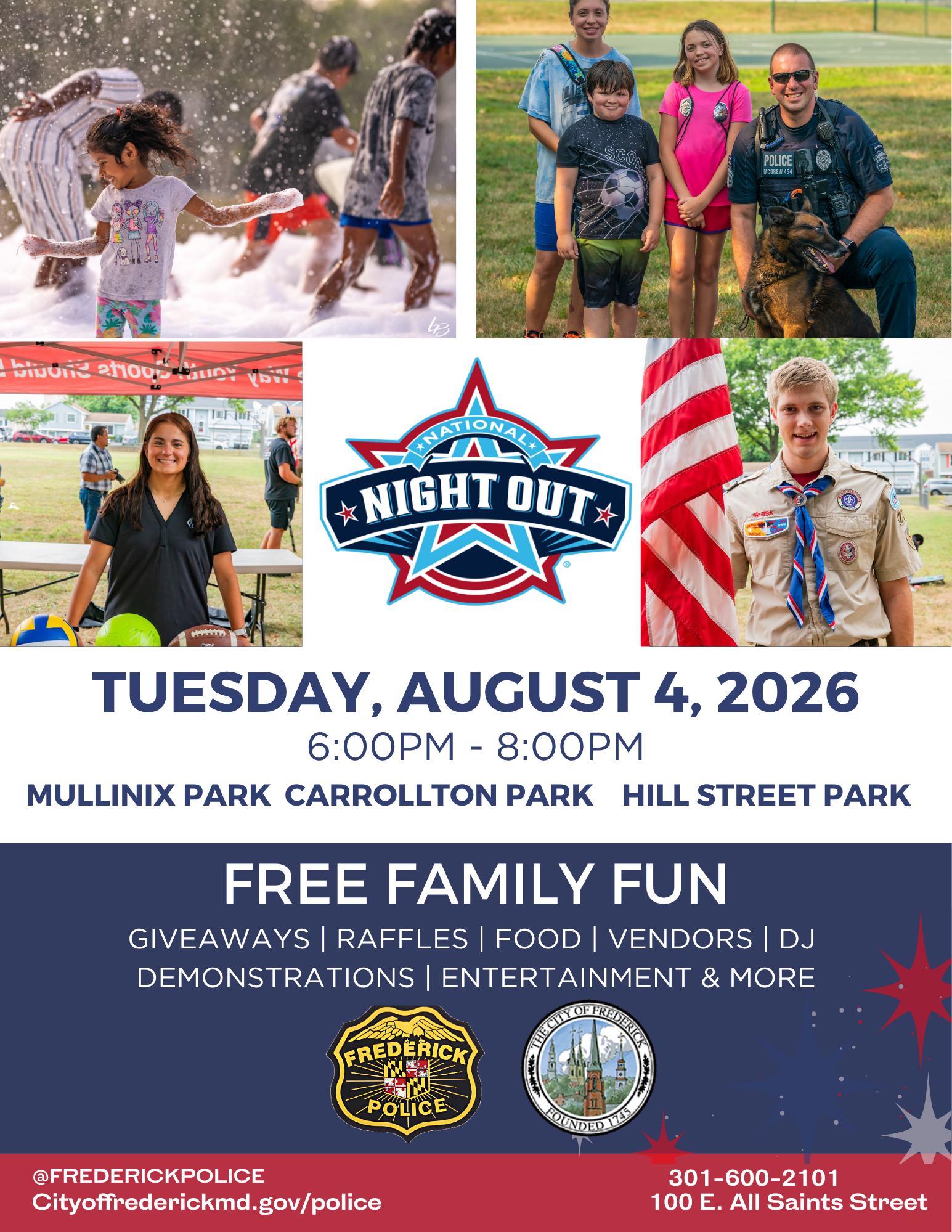 Frederick Police Invites Community to Celebrate National Night Out on August 4 Frederick Police Invites Community to Celebrate National Night Out on August 4