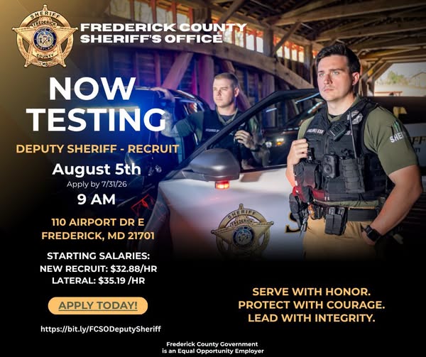Frederick County Sheriff’s Office Hiring Deputy Sheriffs Frederick County Sheriff’s Office Hiring Deputy Sheriffs