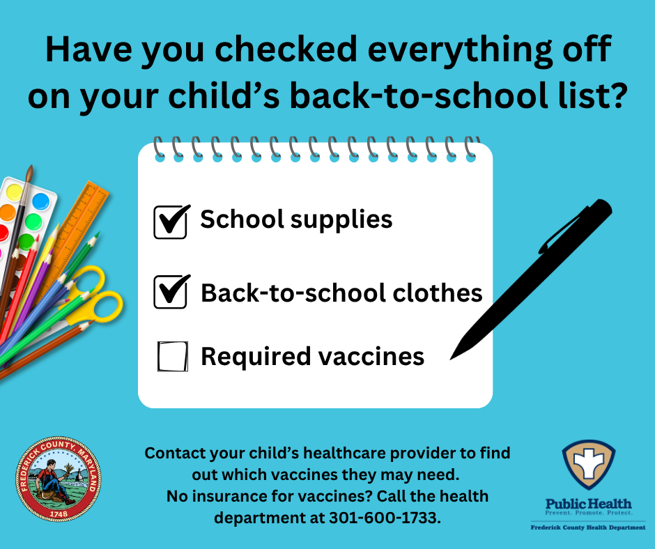 Health Department Announces Back to School Vaccination Clinics Health Department Announces Back to School Vaccination Clinics