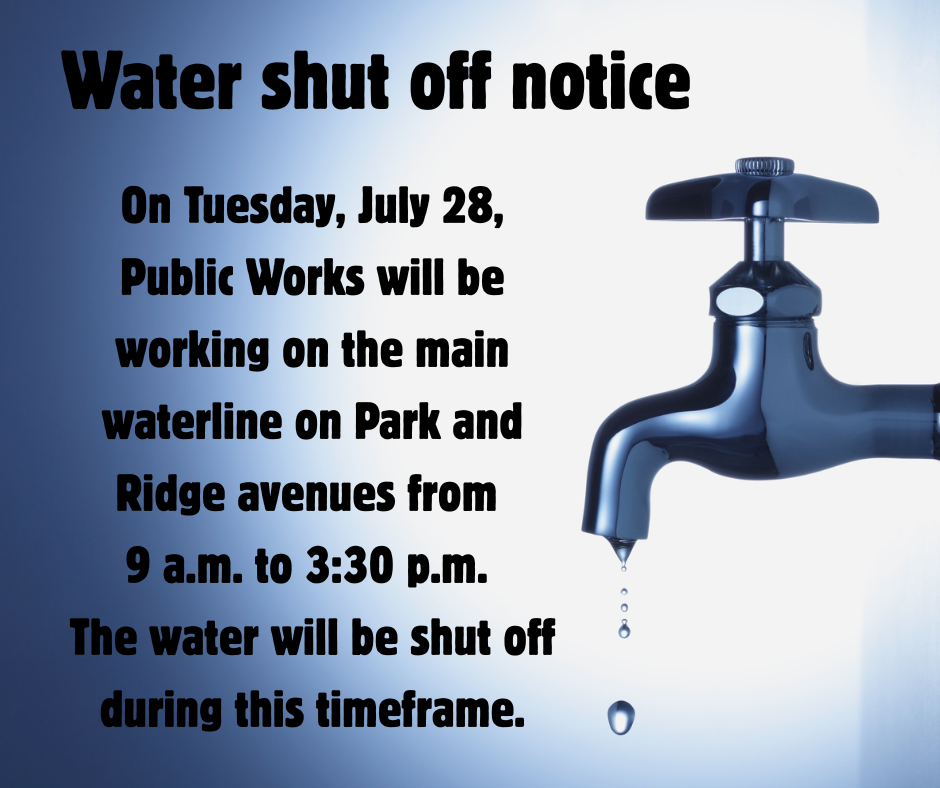Water shut off notice