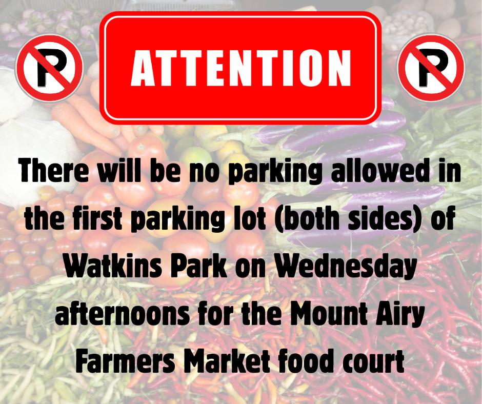No parking in lot by Watkins Park’s all inclusive playground on Wednesday afternoons