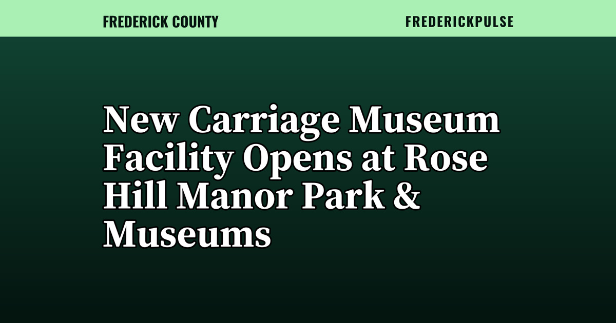New Carriage Museum Facility Opens at Rose Hill Manor Park & Museums