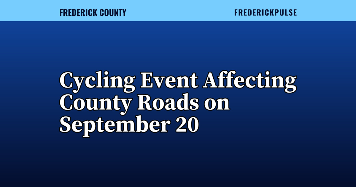 Cycling Event Affecting County Roads on September 20