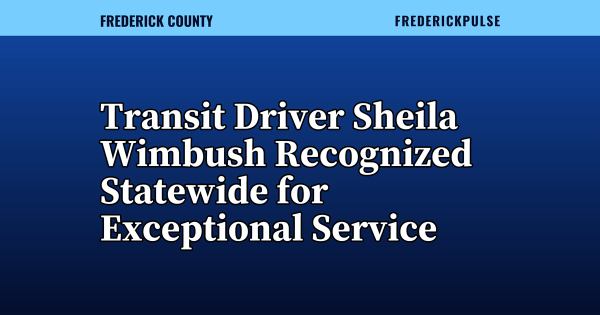 Transit Driver Sheila Wimbush Recognized Statewide for Exceptional Service