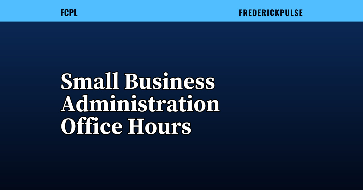 Small Business Administration Office Hours