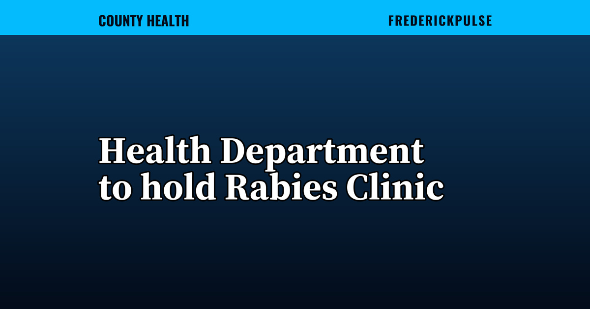 Health Department to hold Rabies Clinic