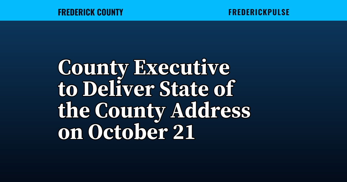 County Executive to Deliver State of the County Address on October 21 County Executive to Deliver State of the County Address on October 21