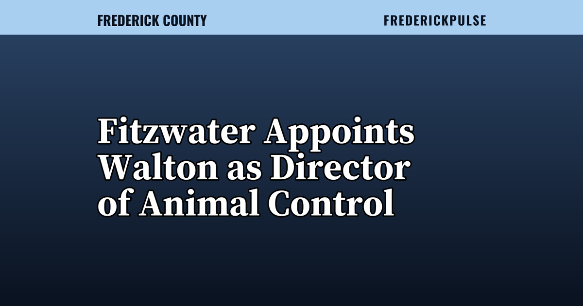 Fitzwater Appoints Walton as Director of Animal Control
